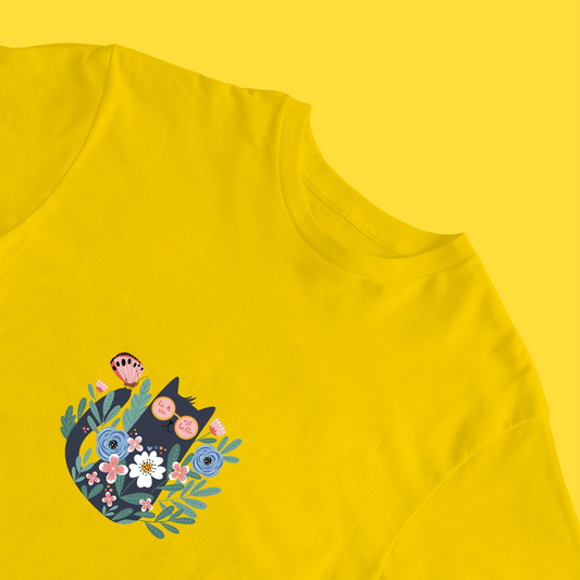 Feline Blooms & Floral Delight Unisex Tee